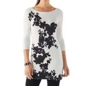 White House Black Market floral tunic
